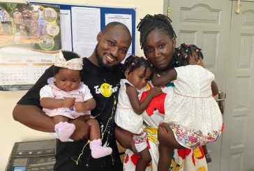 Funny Face shares a beautiful photo of his twin daughters, Ella and Bella on their birthday