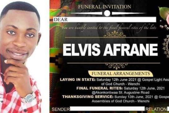 Bono Region: Gospel musician, Elvis Afrane passes on