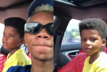 Video: Watch how KiDi's son reacted after he heard his name in The Golden Boy Album intro