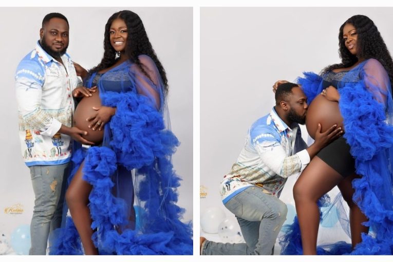 Tracey Boakye gives birth to her third child, a baby boy with Frank Badu Ntiamoah