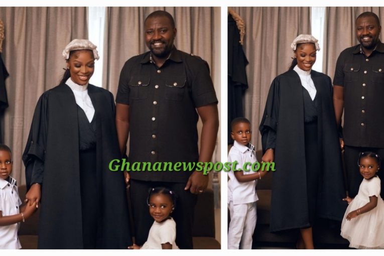 John Dumelo, wife and children