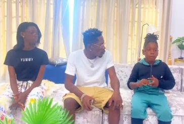 Video of the beautiful moment Shatta Wale gave his son Majesty and daughter a weekend treat