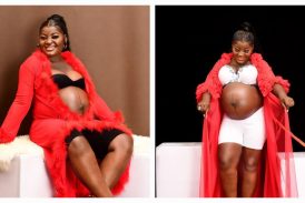 After 3 years of childbirth struggles, Ghanaian actress Patricia Osei Boateng welcomes twins (Check out baby bump photos)